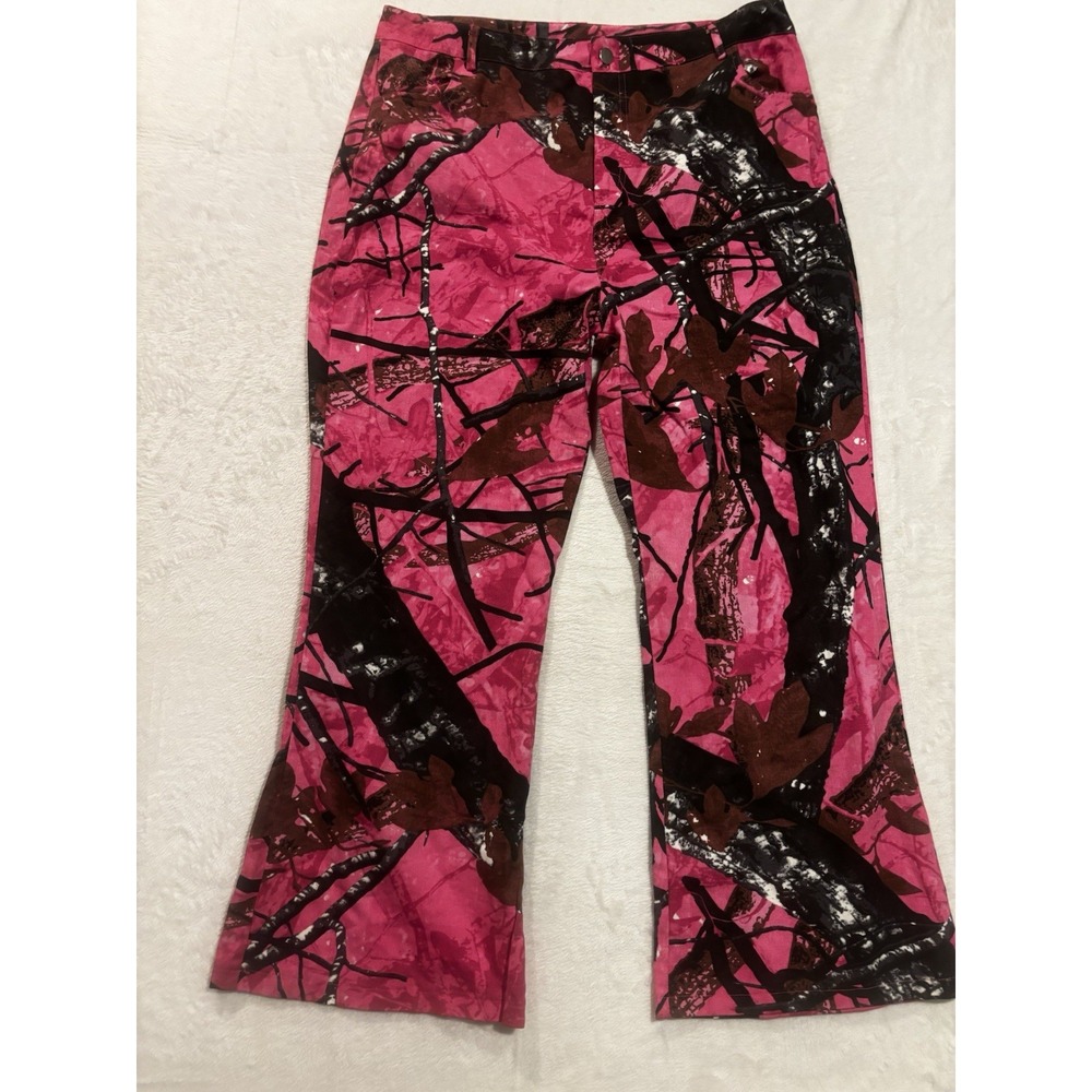 Hot Pink Camo Women's Hunting  Casual Pants Size‎ 14 Outdoor Baggy Bootcut